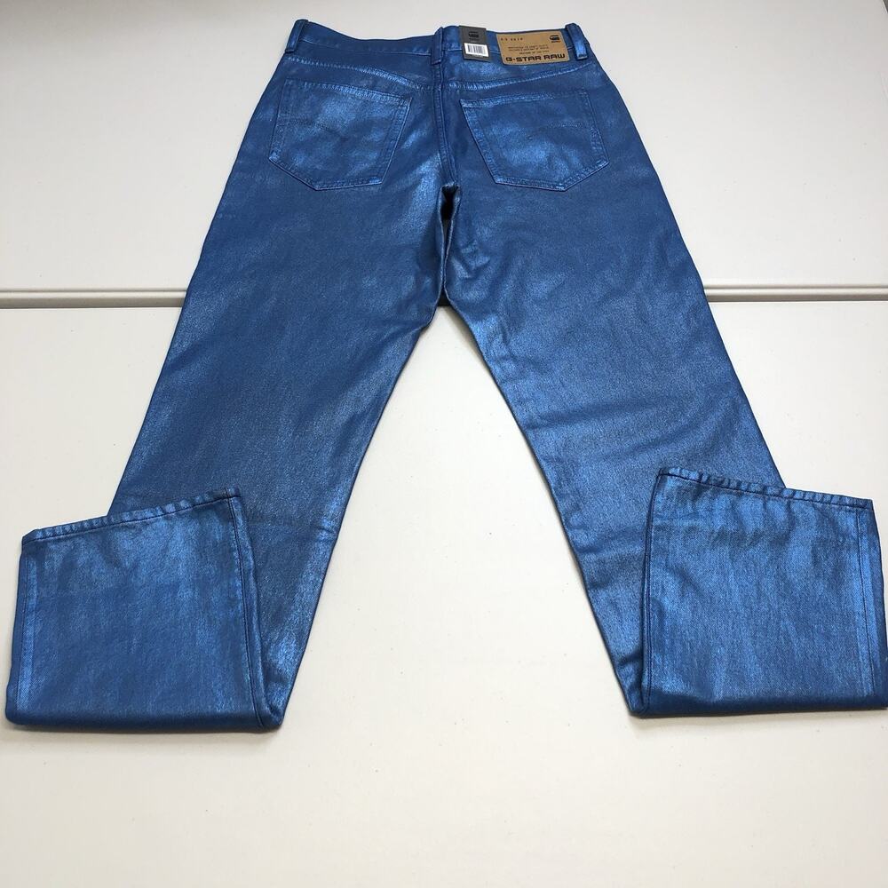 GStar Raw Viktoria High Rise Straight LUNA BLUE METAL Jeans Size 28 x 34 - Picture 11 of 12